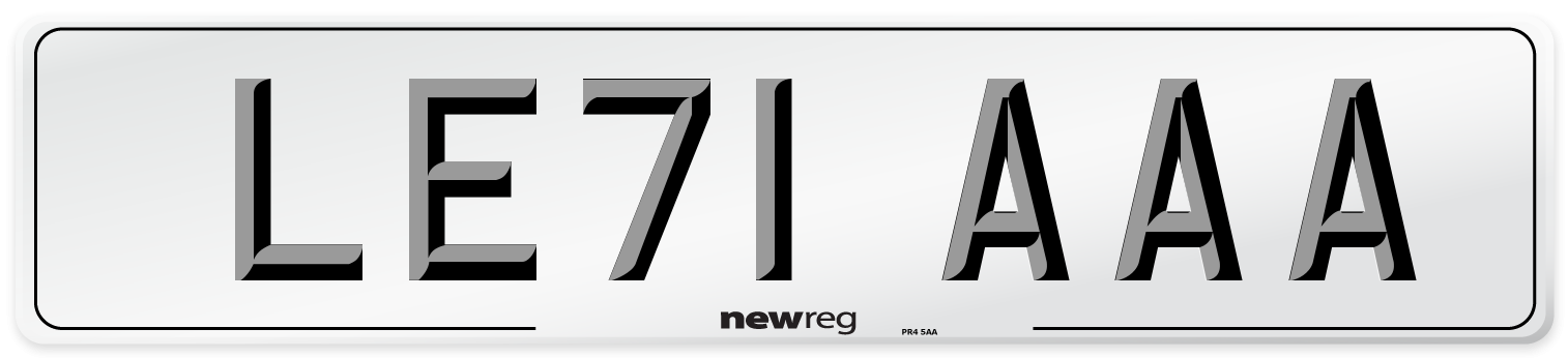 LE71 AAA Number Plate from New Reg